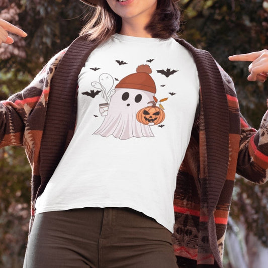 Cozy Ghost Tee - Perfect for Halloween and Beyond!