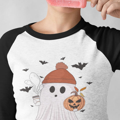 Cozy Ghost 3\4 Sleeve Baseball Tee