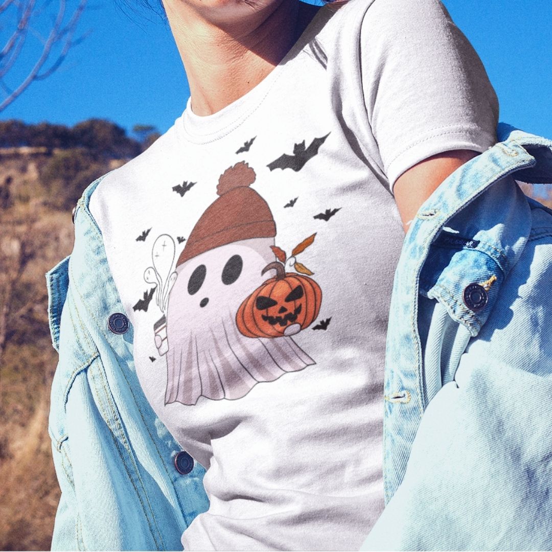 Cozy Ghost Tee - Perfect for Halloween and Beyond!