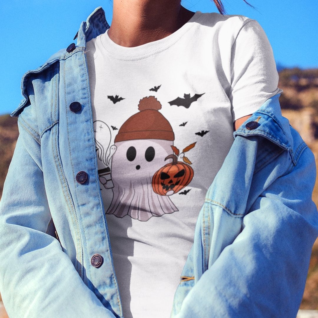 Cozy Ghost Tee - Perfect for Halloween and Beyond!