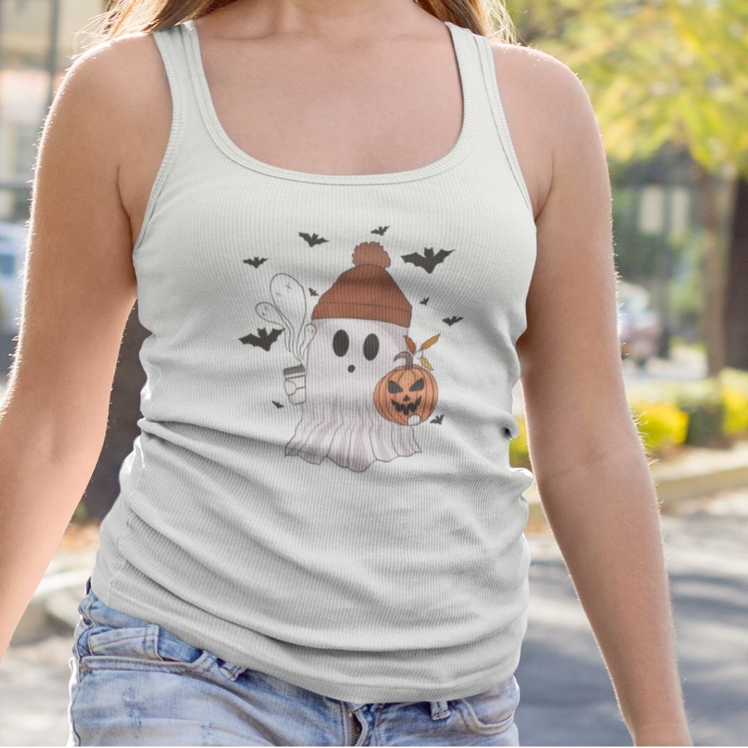 Cozy Ghost Racerback Tank