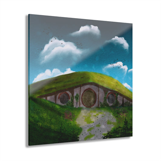 Hobbit house Acrylic Prints (French Cleat Hanging)